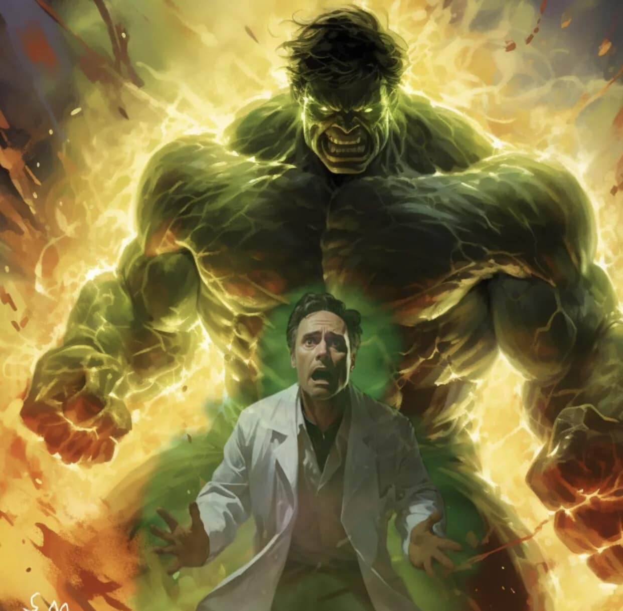 Hulk Transformation Scene Jigsaw Puzzle