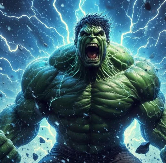 Hulk Transforming In Thunderstorm Print Poster