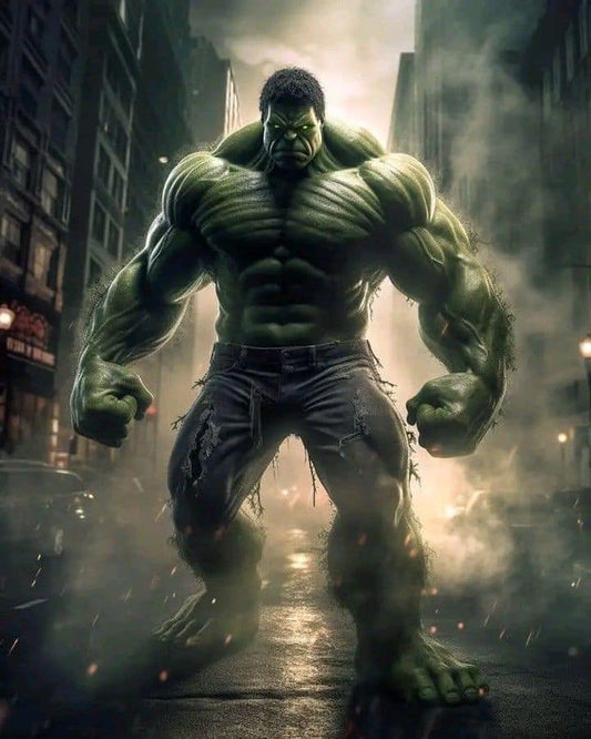 Hulk Urban Scenery Print Poster