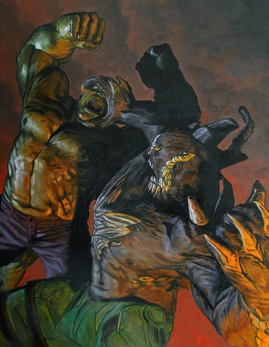 Hulk Vs Monster Artwork Print Poster