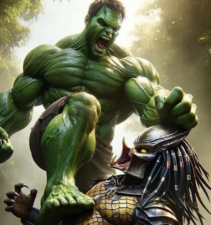 Hulk Vs Predator Battle Jigsaw Puzzle