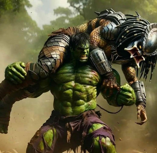 Hulk Vs Predator Showdown Print Poster