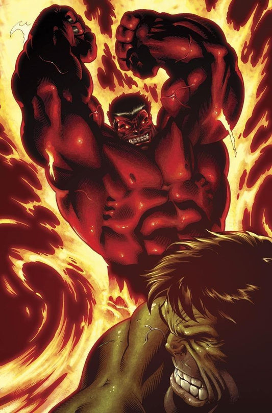 Hulk Vs Red Hulk Battle Print Poster