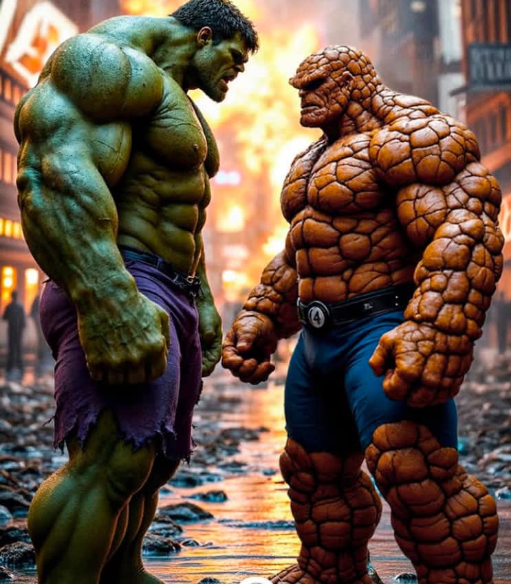 Hulk Vs Thing Showdown Jigsaw Puzzle