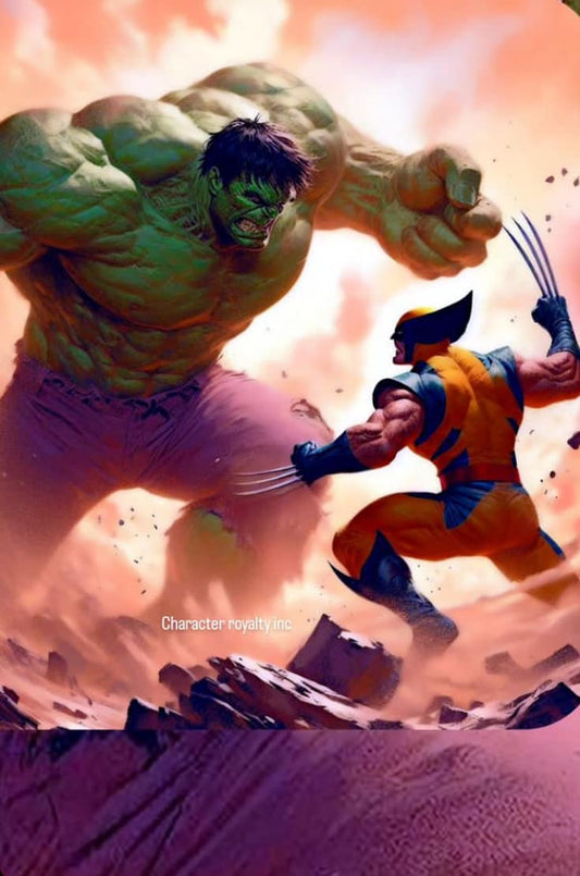 Hulk Vs Wolverine Battle (2) Print Poster