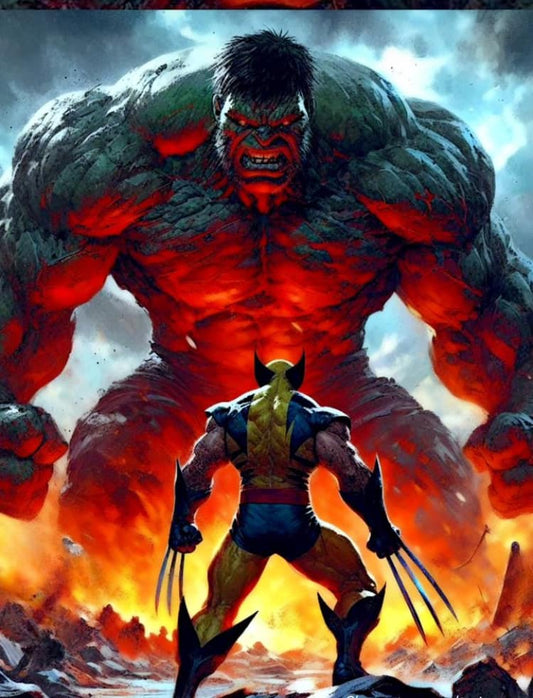 Hulk Vs Wolverine Showdown Print Poster