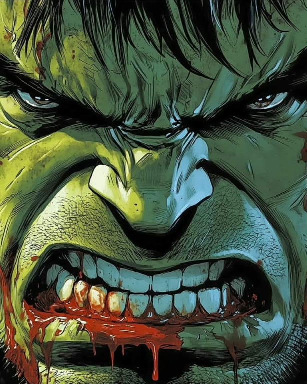 Hulk Angry Face 001 Print Poster