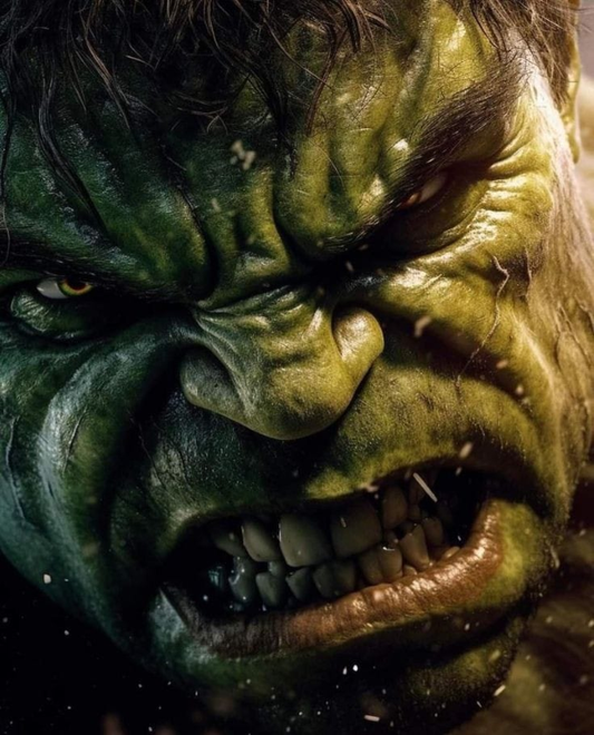 Hulk Angry Green Face 472 Print Poster