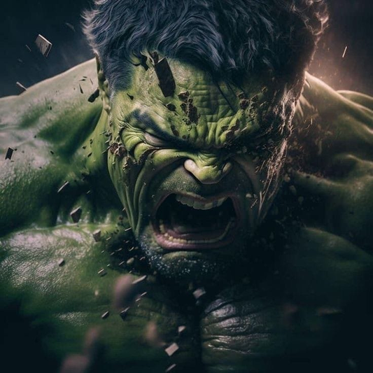 Hulk Angry Green Muscular Hero 9472 Print Poster