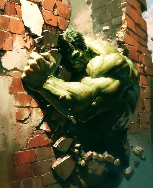 Hulk Breaking Through Wall 789 Print Poster