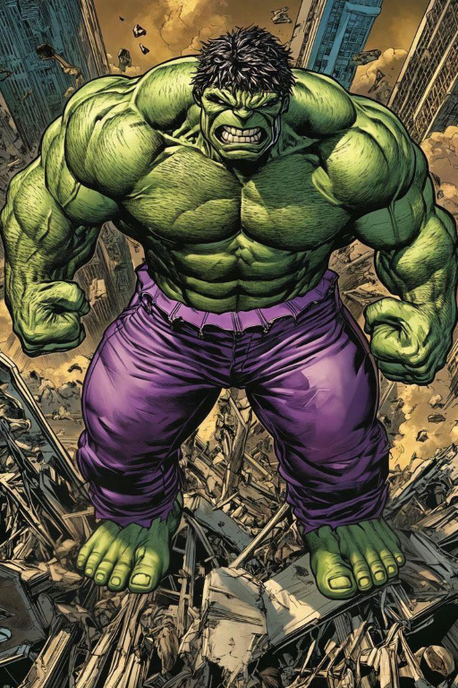 Hulk Destruction City 8439 Print Poster