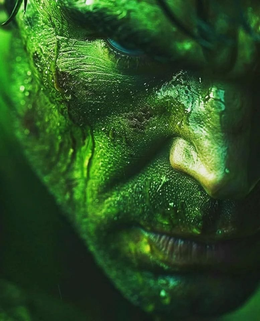 Hulk Face Closeup 9674 Print Poster