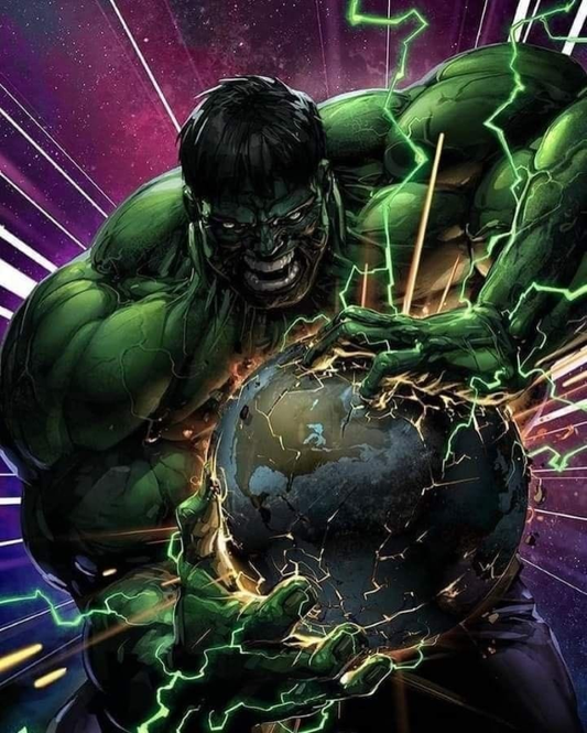 Hulk Holding Cracked Earth 723 Print Poster