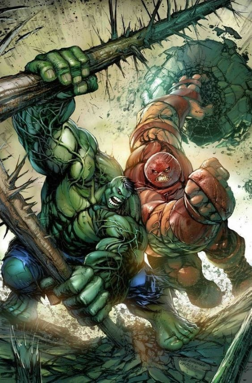 Hulk Juggernaut Battle 309 Print Poster