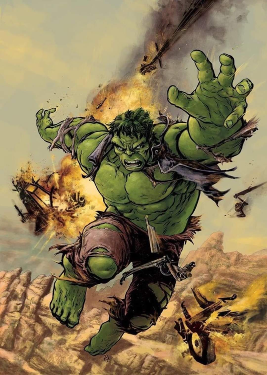 Hulk Jumping Action 743 Print Poster