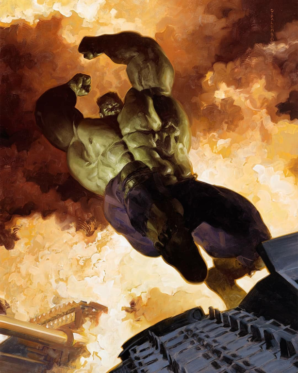 Hulk Jumping Over City 5621 Print Poster