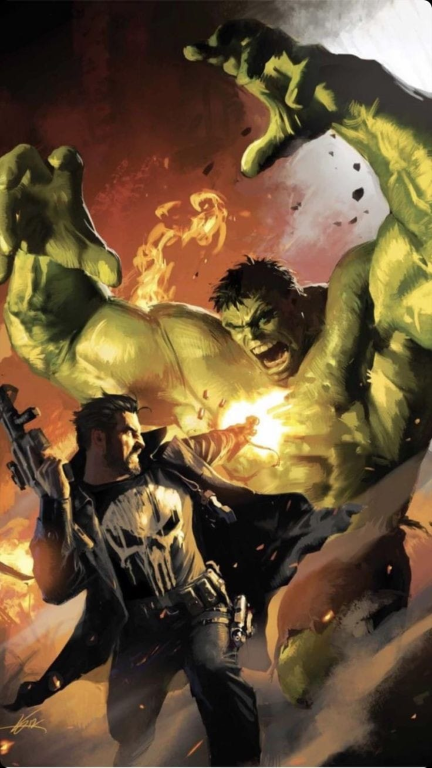 Hulk Punisher 001 Print Poster