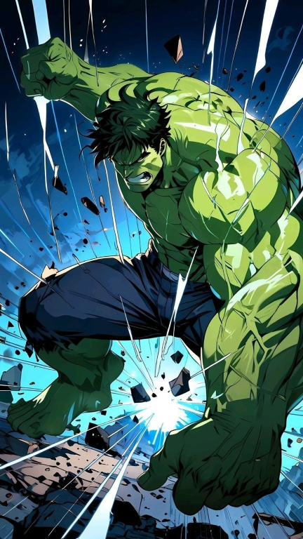 Hulk Smash Action 001 Print Poster