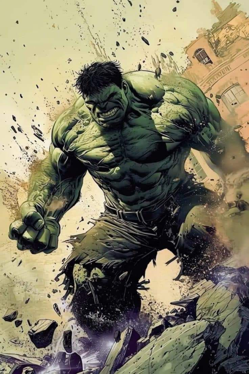 Hulk Smashing Post Apocalyptic 001 Print Poster