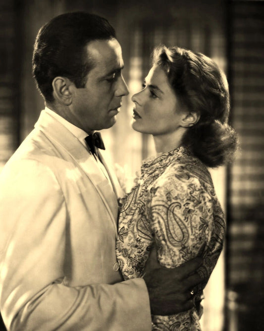 Humphrey Bogart Ingrid Bergman Casablanca Classic Vintage Poster Photo