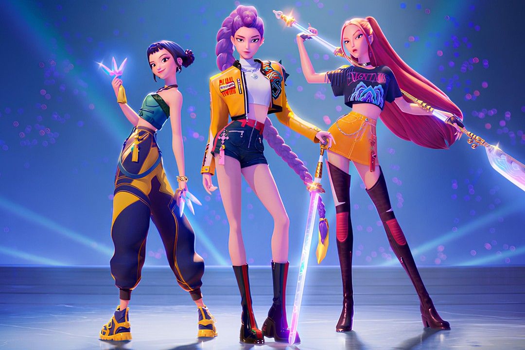 Huntrix Demon Squad Cute Zoey Mira Rumi Music Band Tribute Poster