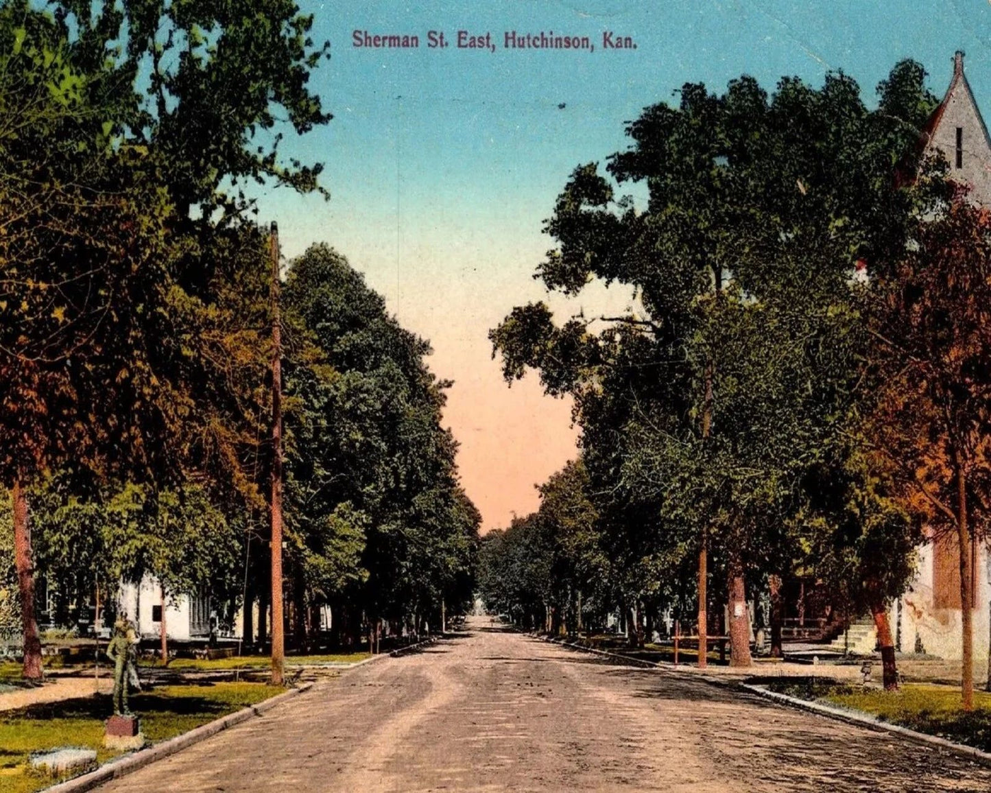 Hutchinson Ks Kansas Sherman Street Cityscape Retro Souvenir Magnet Magnet