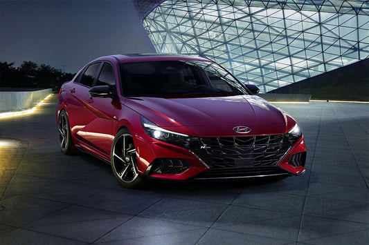 Hyundai Elantra N Line Red Sedan Art Indoor Decor Poster