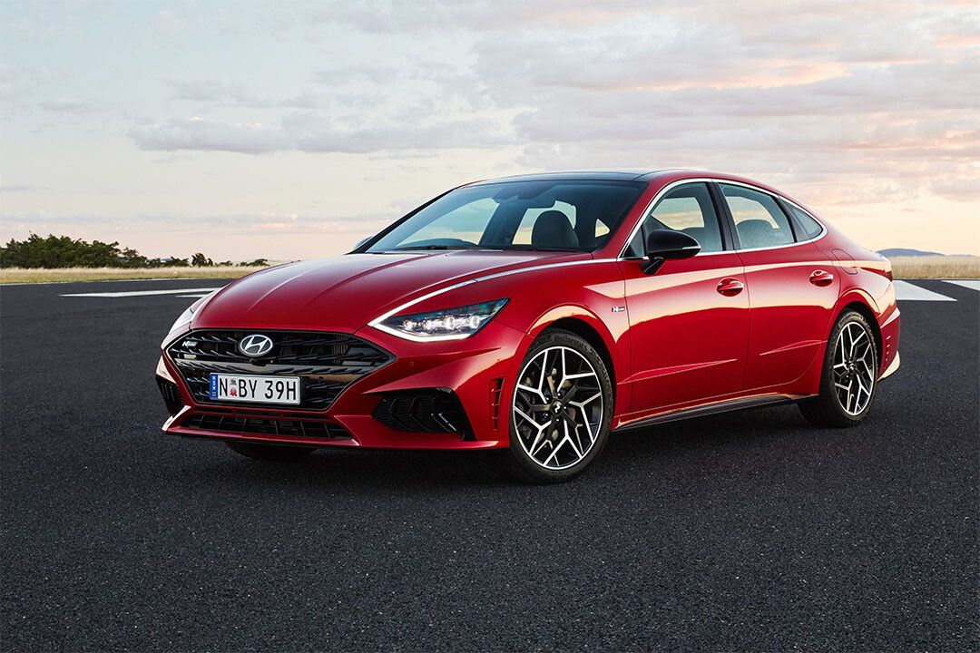 Hyundai Sonata N Line Red Sedan Car Wall Indoor Decor Poster