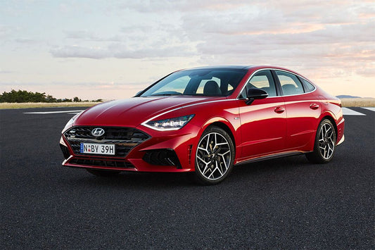 Hyundai Sonata N Line Red Sedan Car Wall Indoor Decor Poster
