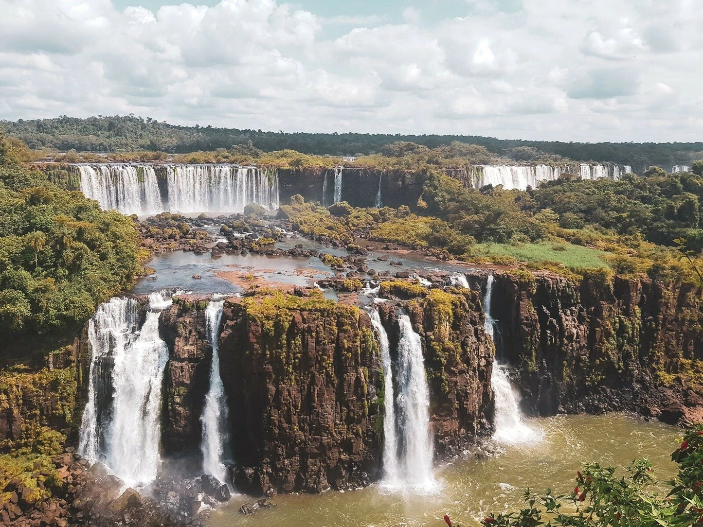 Iguazu Falls Argentina Brazil Waterfalls Nature River Picture Magnet Magnet