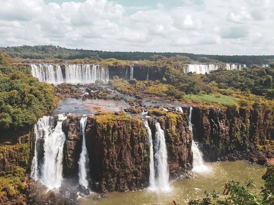 Iguazu Falls Argentina Brazil Waterfalls Nature River Picture Magnet Magnet