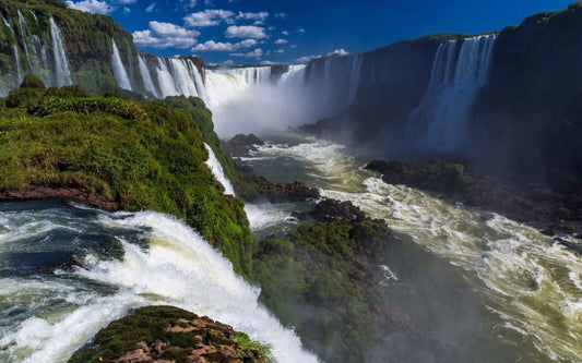 Iguazu Falls On The Brazil And Argentina Border Picture Poster Photo Print
