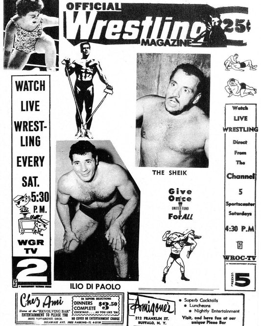 Ilio Dipaolo Magnet Wrestling Picture Nwa Action The Sheik