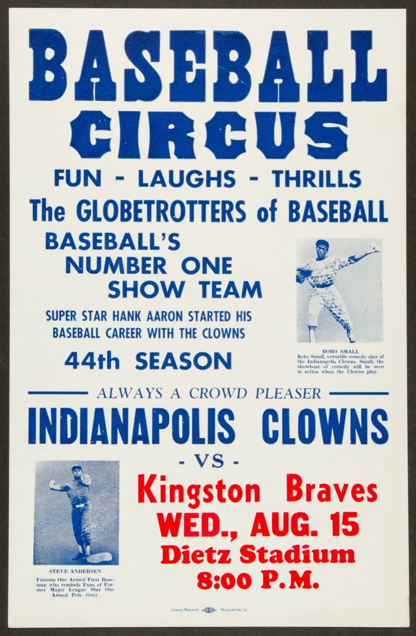 Indianapolis Clowns Kingston Braves Keychain Baseball Keychain Picture Negro Lg