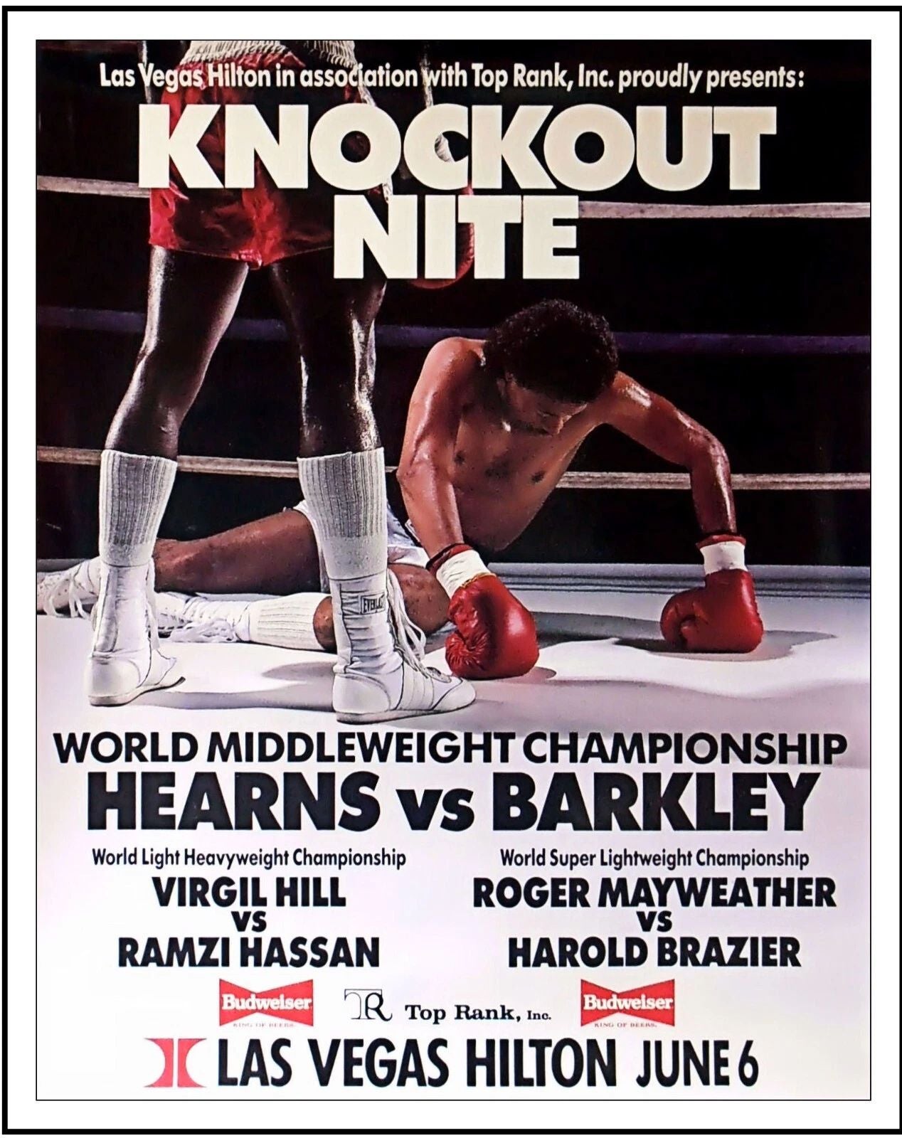 Iran Barkley Vs Thomas Hearns Magnet Boxing Picture