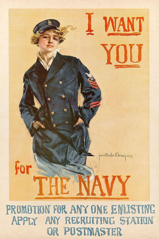 I Want You For The Navy Chandler Christy Navy Recruiting Wall Poster