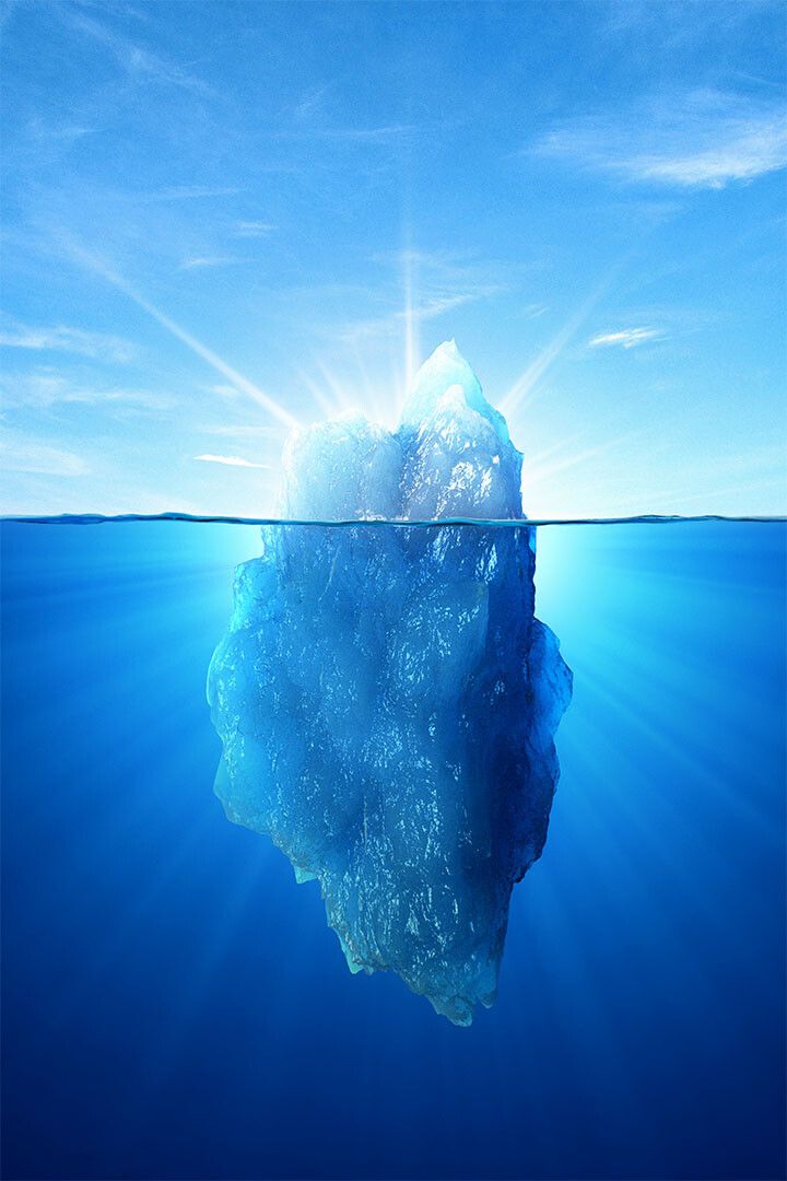 Iceberg Of Success Landscape Motivational Print Jigsaw Puzzle