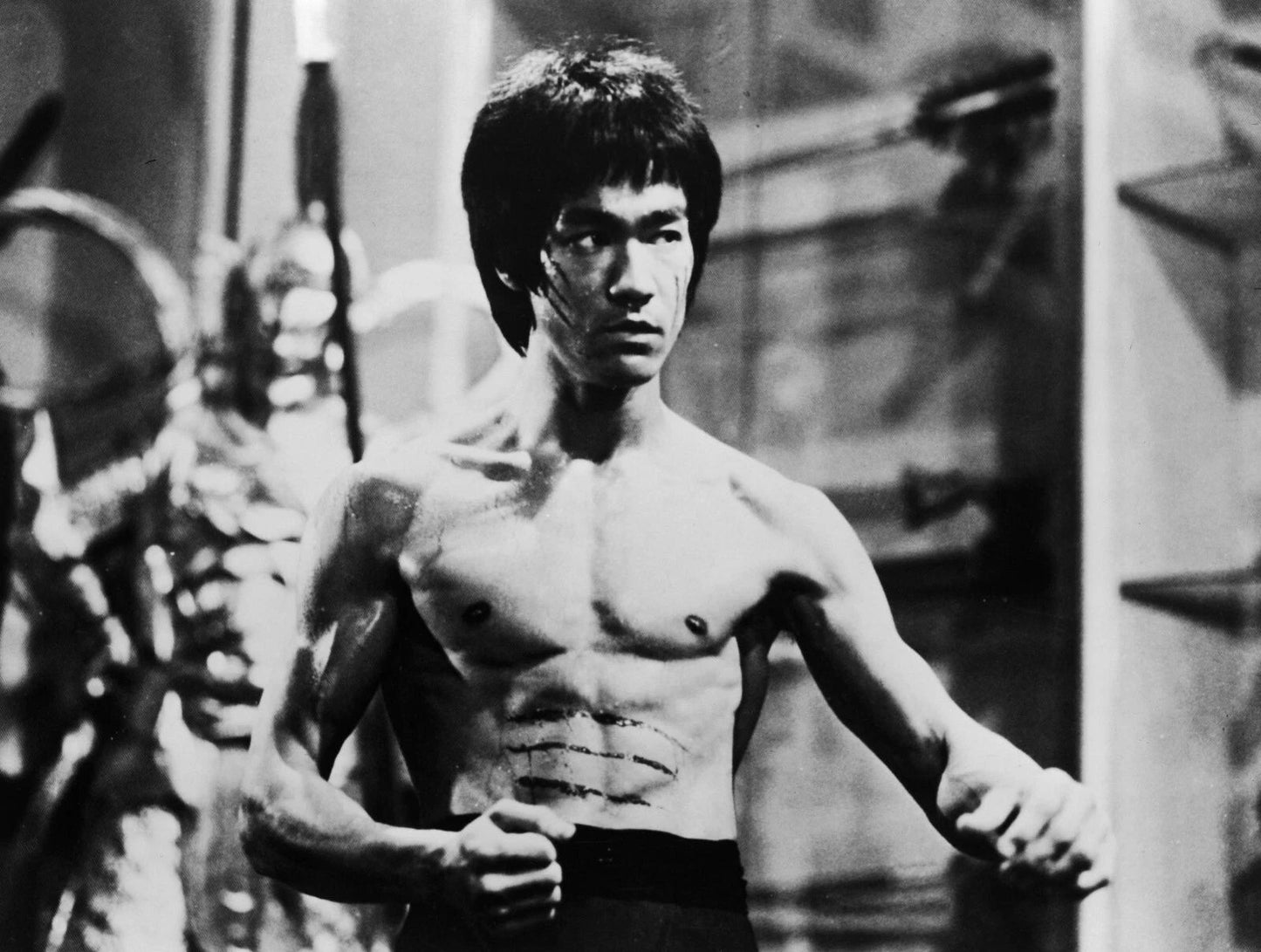 Iconic Actor Bruce Lee Classic Publicity Picture Keychain