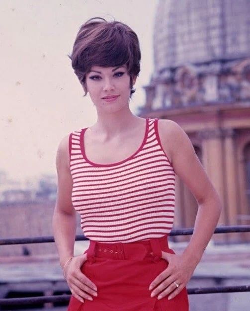 Iconic Actress Claudine Auger Classic Picture Keychain Keychain Print