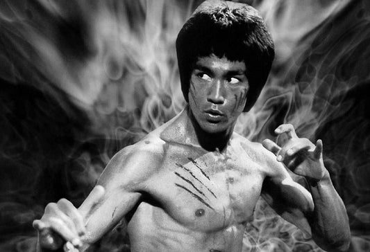 Iconic Martial Artist Bruce Lee Classic Publicity Picture Keychain Print
