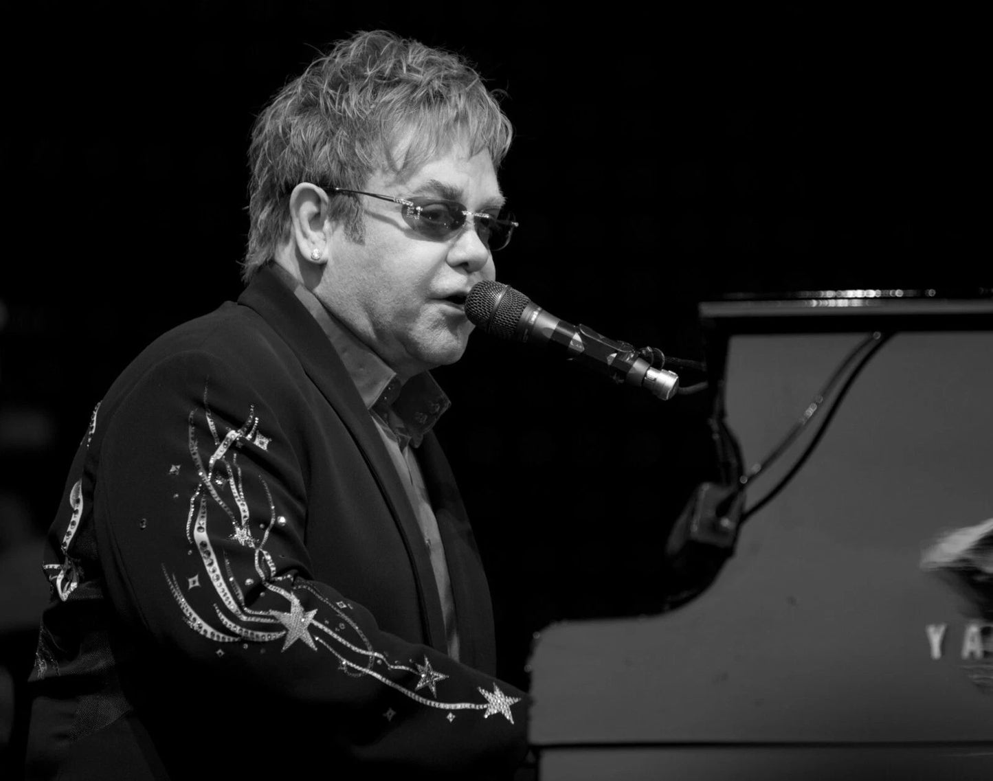 Iconic Singer & Pianist Sir Elton John Classic Keychain Picture Keychain Print