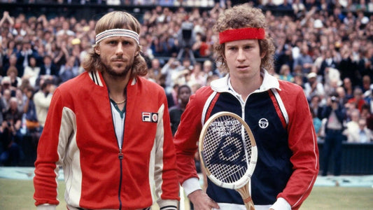 Iconic Tennis Athletes Bjorn Borg & John Mcenroe Picture Keychain Print