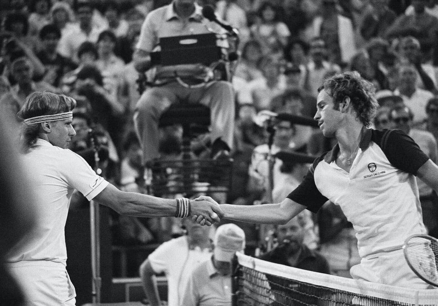 Iconic Tennis Rivals Bjorn Borg & John Mcenroe Picture Photo Print