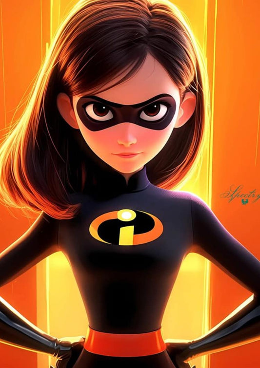 Incredible Girl Portrait Print Poster