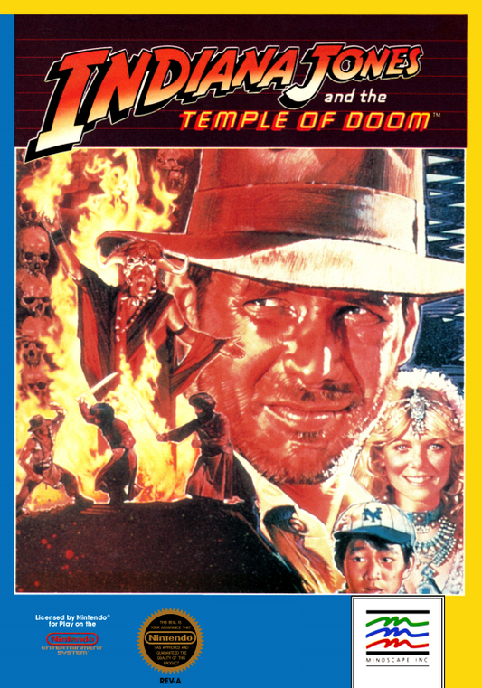 Indiana Jones And The Temple Of Doom (Usa) Nes Print Poster