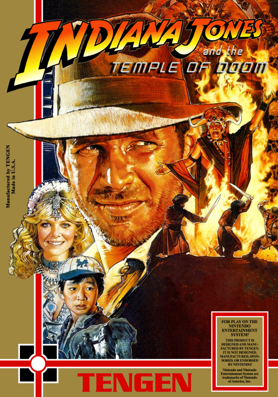 Indiana Jones And The Temple Of Doom (Usa) (Tengen Unlicensed) Nes Print Poster
