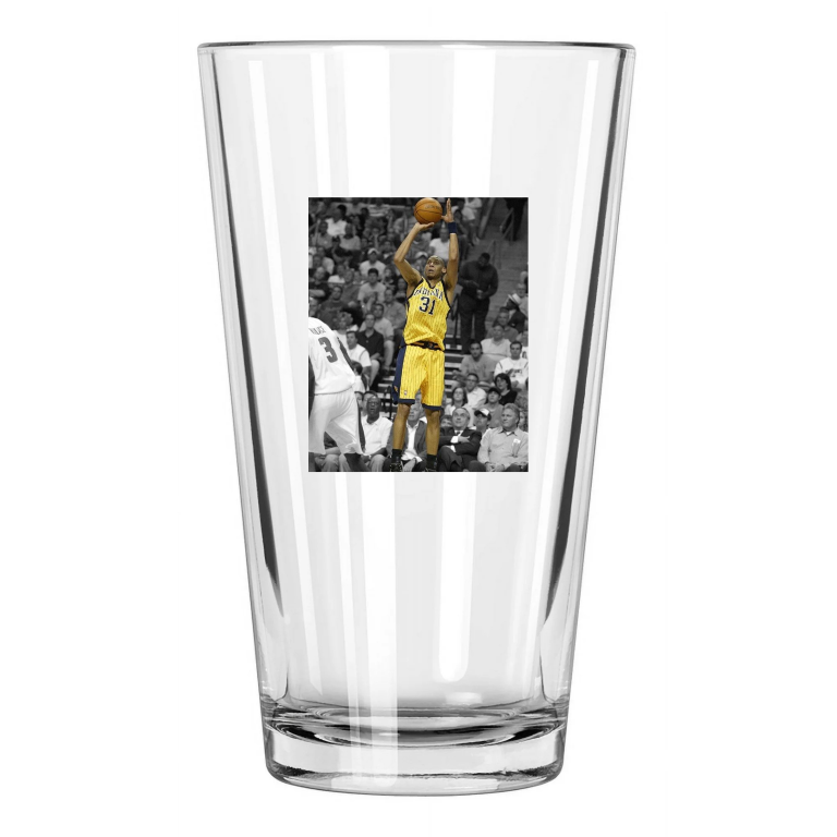 Indiana Pacers Reggie Miller Photo Nba Basketball Pint Beer Drinking Glass