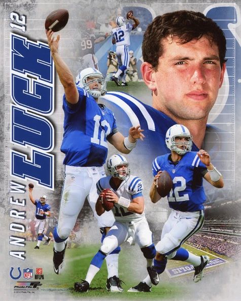 Indianapolis Colts Andrew Luck Glossy Keychain Keychain Color Portrait Plus