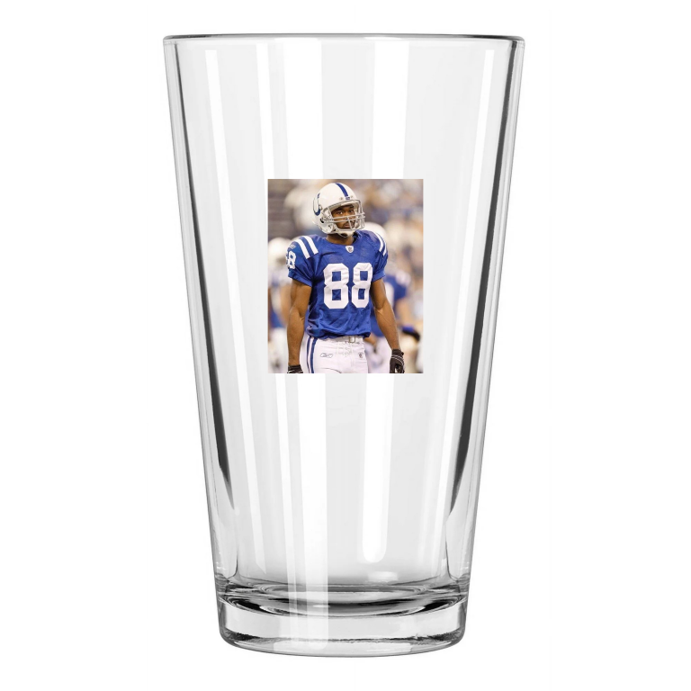 Indianapolis Colts Marvin Harrison Football Hof 2016 1 Pint Beer Drinking Glass