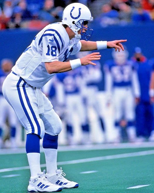 Indianapolis Colts Peyton Manning Glossy Keychain Football Print Hof 2021